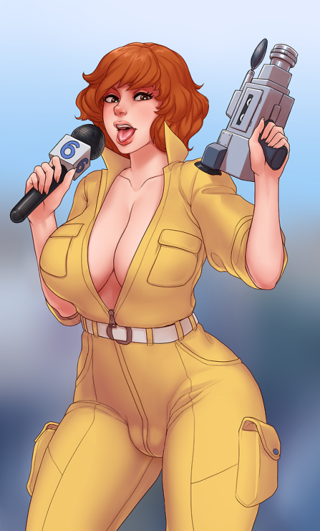 djcomps: May’s montly Patreon picture, April O’Neil pinup! Futa…